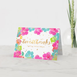 PixDezines Aloha Hibiskus Leis/Vielen Dank Dankeskarte