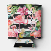 PixDezines Aloha Luau Pink Flamingos, DIY-Ereignis Dosenkühler (Rückseite)