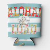 PixDezines Aloha Luau Pink Flamingos Dosenkühler (Vorderseite)