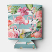 PixDezines Aloha Luau Pink Flamingos Dosenkühler (Rückseite)