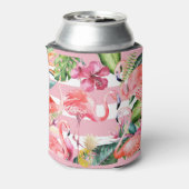 PixDezines Aloha Luau Pink Flamingos Dosenkühler (Kanne Rückseite)