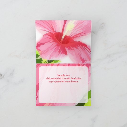 PixDezines Aloha/O hui hou/Pink Hibiskus Dankeskarte (Innenseite)