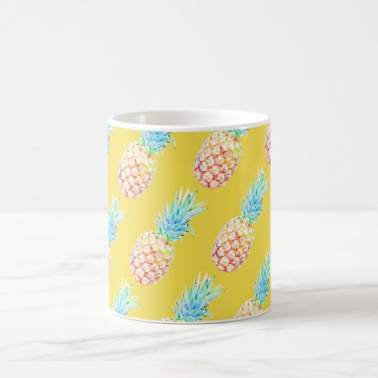 PixDezines Aloha Pineaple DIY Hintergrundfarbe Kaffeetasse (Mittel)