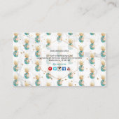 PixDezines ALOHA PINEAPPLE/AQUAMARIN/IMITATS GOLD Telefonnummerkarte (Rückseite)
