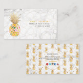 PixDezines ALOHA PINEAPPLE/GOLDENDE ROD/IMITATS GO Telefonnummerkarte (Vorne/Hinten)