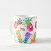 PixDezines Aloha Pineapples Muster Kaffeetasse (Vorderseite Links)