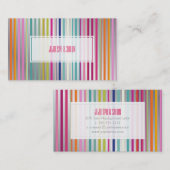 PixDezines-Aminbu-Streifen/silber Visitenkarte (Vorne/Hinten)