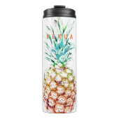 PixDezines Ananas/DIY Hintergrundfarbe Thermosbecher (Vorderseite)