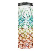 PixDezines Ananas/DIY Hintergrundfarbe Thermosbecher (Rückseite)