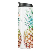 PixDezines Ananas/DIY Hintergrundfarbe Thermosbecher (Nach rechts gedreht)