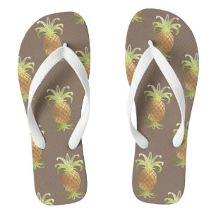 PixDezines Ananas/Imitate Gold/DIY Hintergrund Badesandalen