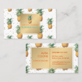 PixDezines Ananas-Muster Visitenkarte (Vorne/Hinten)