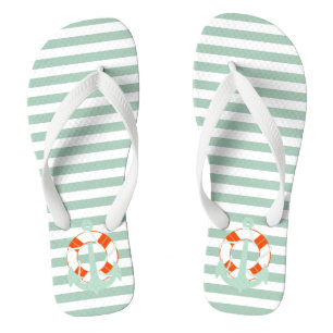 PixDezines Anker/DIY Farbe einstellbare Streifen Badesandalen
