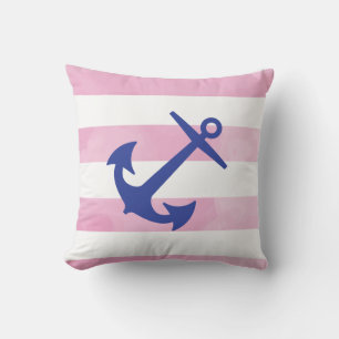 PixDezines Anker/nautisch/Schrägstrich/Wasserfarbe Kissen