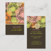 PixDezines Anpassbare Retropunkte Visitenkarte (Vorne/Hinten)