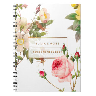 PixDezines Antike Rosen/Redoute Notizblock