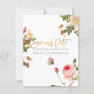 PixDezines antike Rosen / Unsere Verabredung darf Save The Date