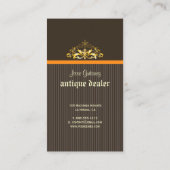 PixDezines Antique Dealers/Pinstripes/Filigres Visitenkarte (Rückseite)