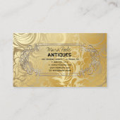 PixDezines ANTIQUE IMITAT GOLD DAMASK Visitenkarte (Rückseite)