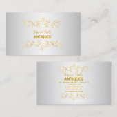 PixDezines Antique Scrolls/Imitate Gold Filigree Visitenkarte (Vorne/Hinten)