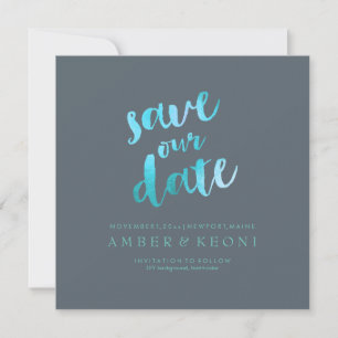 PixDezines Aqua Blau/Speichertag/DIY-Hintergrund Save The Date