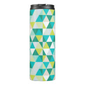 PixDezines Aquamarin/Zeichengeometrie/Dreiecke Thermosbecher (Rückseite)