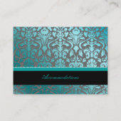 PixDezines aquamariner Flora-Damast/Unterkünfte Begleitkarte (Rückseite)