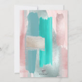 PixDezines Aquamarines Farbbild Einladung (Rückseite)