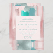 PixDezines Aquamarines Farbbild Einladung (Vorne/Hinten)