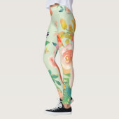 PixDezines Aquarell-Blume/DIY-Hintergrund Leggings (Links)