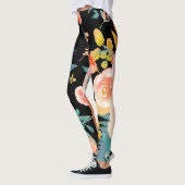 PixDezines Aquarell-Blume/DIY-Hintergrund Leggings (Links)