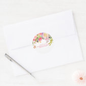 PixDezines Aquarellblume/Peonies/Vielen Dank Runder Aufkleber (Umschlag)