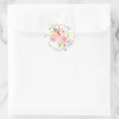 PixDezines Aquarellblume/Ranunculus/Vielen Dank Runder Aufkleber (Tasche)
