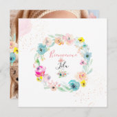 PixDezines AquarelleJahrmarktteil von Naissance Fi Einladung (Vorne/Hinten)