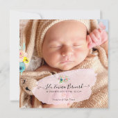 PixDezines AquarelleJahrmarktteil von Naissance Fi Einladung (Rückseite)