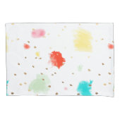 PixDezines Aquarellfarbe Feder/DIY Hintergrund Kissenbezug (Vorderseite-Links)