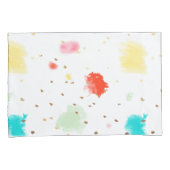 PixDezines Aquarellfarbe Feder/DIY Hintergrund Kissenbezug (Vorderseite-Rechts)