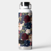 PixDezines Aquarellfarben Blume DIY Hintergrund Trinkflasche (Rückseite)