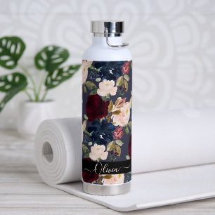 PixDezines Aquarellfarben Blume DIY Hintergrund Trinkflasche