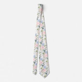 PixDezines Aquarellfarben Rose Blush Blue Krawatte (Rückseite)