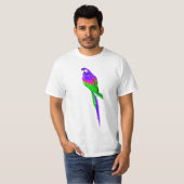 PixDezines Aquarellmakaw/lila T-Shirt (Vorne ganz)