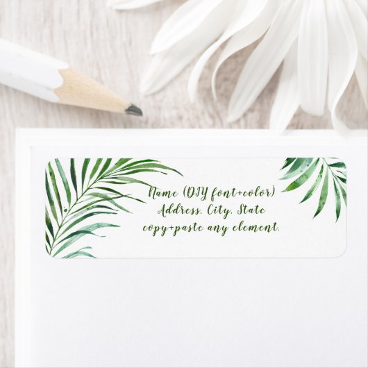 PixDezines Aquarellpalmenfronten, Grünflächen (Insitu)