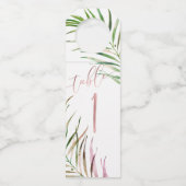 PixDezines Aquarellpalmenfronten, Grünflächen Flaschenanhänger (Vorderseite)