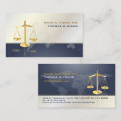 PixDezines ATTORNEYS/WEISS+BLUE Visitenkarte (Vorne/Hinten)
