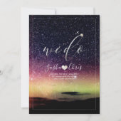 PixDezines Aurora Night Sky Einladung (Vorderseite)
