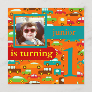 PixDezines Autos+Lastkraftwagen/ Geburtstag/DJ-Far Einladung