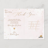 PixDezines Babydusche Danke, dass Sie blau sind Postkarte (Rückseite)