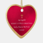 PixDezines Baby's First Christmas, Red Keramik Ornament (Rechts)