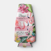 PixDezines Bachelorette Wochenende Pink Flamingos Flaschenkühler (Vorderseite)