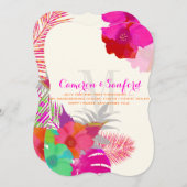 PixDezines bali kai/grün/pink/DIY Einladung (Vorne/Hinten)